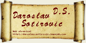 Daroslav Sotirović vizit kartica